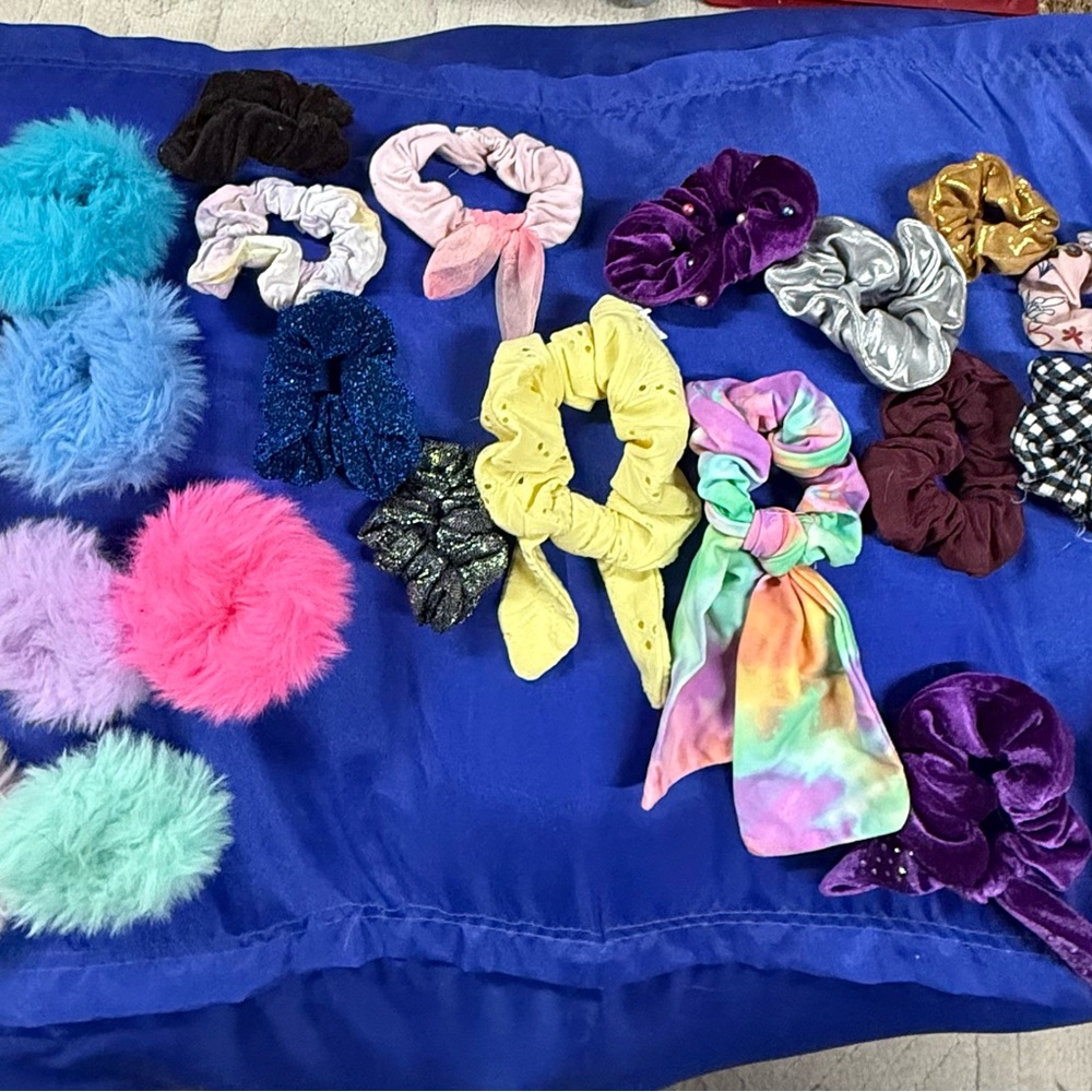 Colorful Kids Hair Scrunchies Set